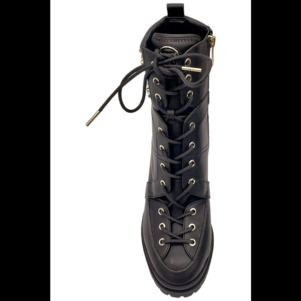 Michael Kors Women's Yvonne Studded Leather Boot Chocolate - Medium - Picture 2 of 3